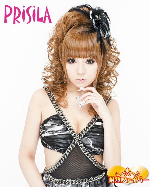 ★送料無料！15％OFF★プレゼント付き♪耐熱ハーフウィッグ【クリクリカール　J-802】（PRISILA プリシラ）桜井莉菜（さくりな）ハーフ ウィッグ 耐熱 つけ毛 ウイッグ【smtb-k】【smtb-TK】