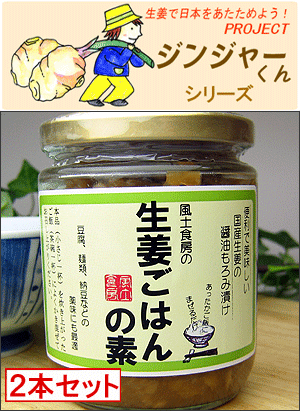 【お中元ギフトにも！】生姜ごはんの素（国産しょうがを醤油もろみ漬けにした便利な逸品！）2本セット【送料無料】