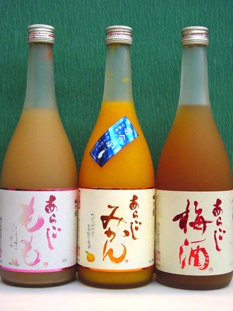 【あらごしもも】【あらごしみかん】【あらごし梅酒】梅乃宿酒造のリキュール 720ml×3本化粧箱入りセット　ギフト対応OK＆クール便必須（常温便は不可です。）要冷蔵　05P22feb11