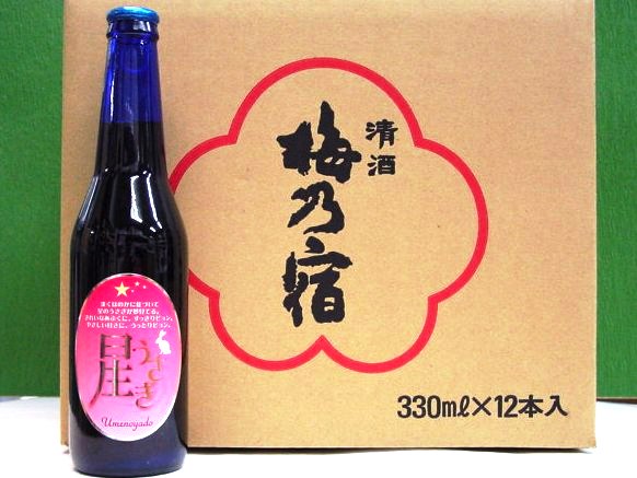 梅乃宿【星うさぎ】ブルーベリーテイスト微発泡酒300ml×12本 段ボール箱入り