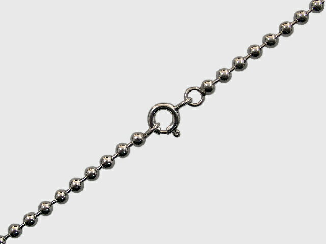 シルバーネックレス ボールチェーン【2.5mm幅 50/55/60cm】【シルバー925】（シルバーチェーン/メンズアクセサリー/レディースアクセサリー）