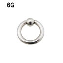 キャプティブビーズリング ワンタッチスプリングボール 【6G】サージカルステンレス製 片耳1個販売(ボディピアス/ボディーピアス)