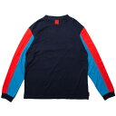 ナインルーラーズ カットソー 長袖 Tシャツ Cross Cut L/S Tee メンズ ロンT NINE RULAZ LINE NRSS18-002 ネイビー