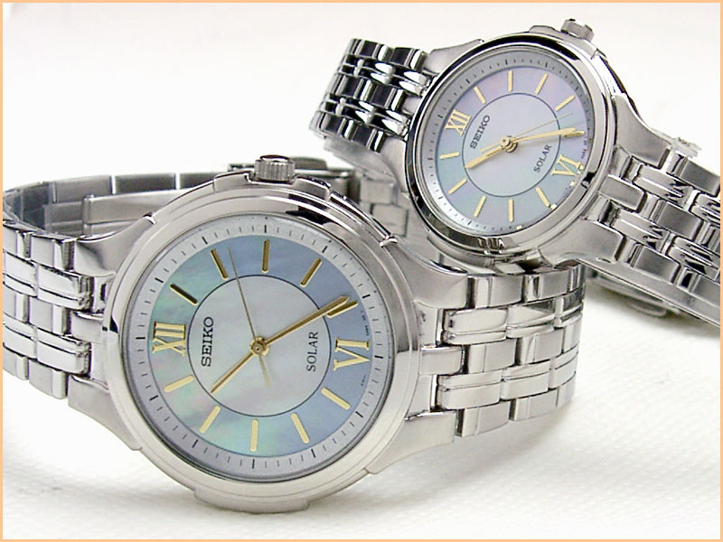 セイコー ソーラー 薄型ドレスタイプのペアウォッチ（白蝶貝） SEIKO SOLAR SBPT019-STPT015 あす楽 ギフト ペア腕時計 カップル ウォッチ ブランドセイコー ソーラー ペアウォッチ 日本国内送料無料 ブランド 腕時計
