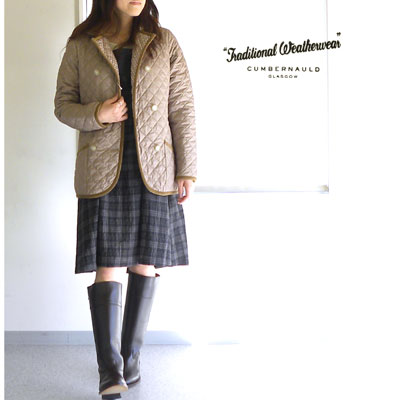 　【送料無料】TRADITIONAL WEATHERWEAR(トラディショナルウェザーウエア) DOUBLE BUTTON HOODED COAT(ドット)・LUTON