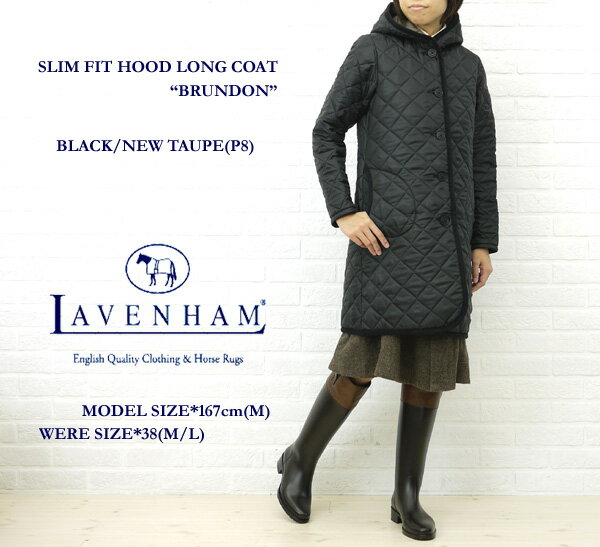 ■【SEN-10019652】【8月末〜10月初旬】LAVENHAM(ラベンハム) SLIM FIT HOOD LONG COAT・BRUNDON-ECD-WKNCSTY001【レディース】//