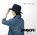 PHOLYA(フォリア) 中折れ フェルト ハット “ABC felt hat”・NPY1152-0341202ポイント最大24倍★PHOLYA(フォリア) 中折れ フェルト ハット・NPY1152