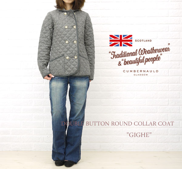 【30%OFF】【送料無料】【10021875】TRADITIONAL WEATHERWEAR(トラディショナルウェザーウエア) DOUBLE BUTTON ROUND COLLAR COAT(ウール)・GIGHE-0241102【RCPmara1207】【30PR】【C4】