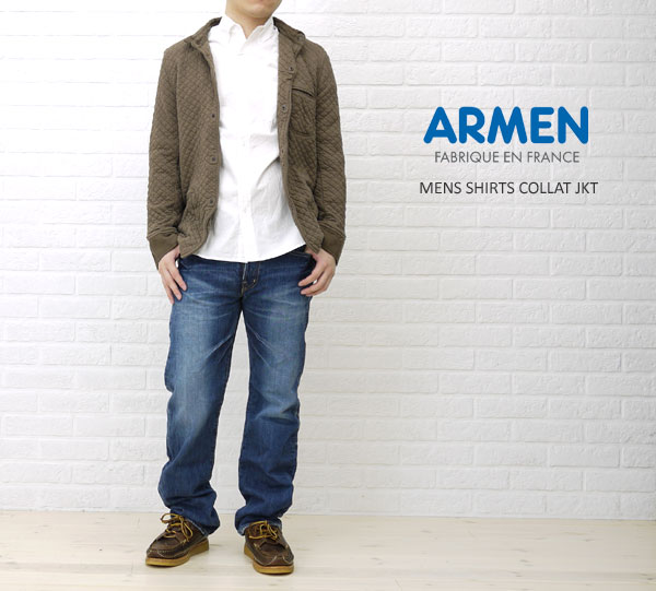 ■【10000006】ARMEN(アーメン) MENS SHIRTS COLLAT JKT・NAM0602-0341201【メンズ】//