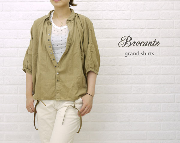 ■【10018967】D.M.G Brocante(ドミンゴブロカント) グランシャツ・38-033X-1271201【レディース】【楽ギフ_包装】//店内全品ポイント10倍！【送料無料】D.M.G Brocante(ドミンゴブロカント) グランシャツ・38-033X【レディース】