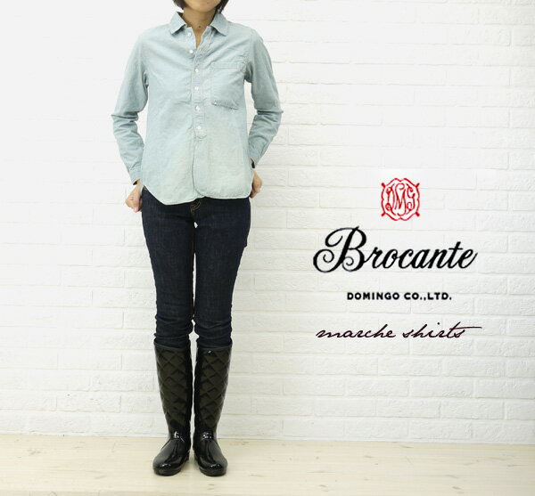 ■【10012428】D.M.G Brocante(ドミンゴブロカント) マルシェシャツ(21-5)・38-008E-1271102【レディース】【楽ギフ_包装】//店内全品ポイント10倍！【送料無料】D.M.G Brocante(ドミンゴブロカント) マルシェシャツ(21-5)・38-008E【レディース】