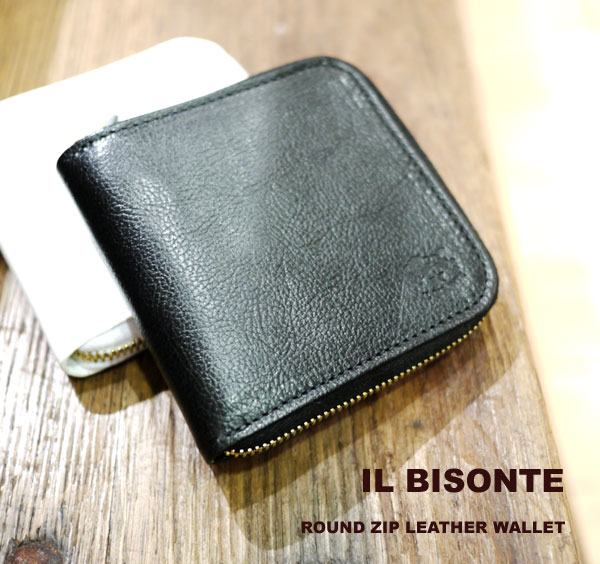 ■【10010942】IL BISONTE(イルビゾンテ) ラウンドファスナー財布・5402300340【レディース】//
