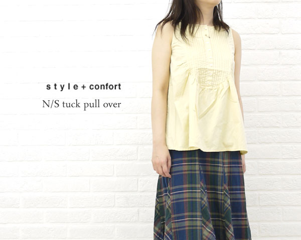 【30%OFF】【送料無料】【10025545】style+confort(スティールエコンフォール) ノースリーブタックプルオーバー・201-61940-0661201【レディース】【楽ギフ_包装】【RCPmara1207】【30PR】【全品送料無料】【楽天ポイント最大58倍】【特別セール開催】