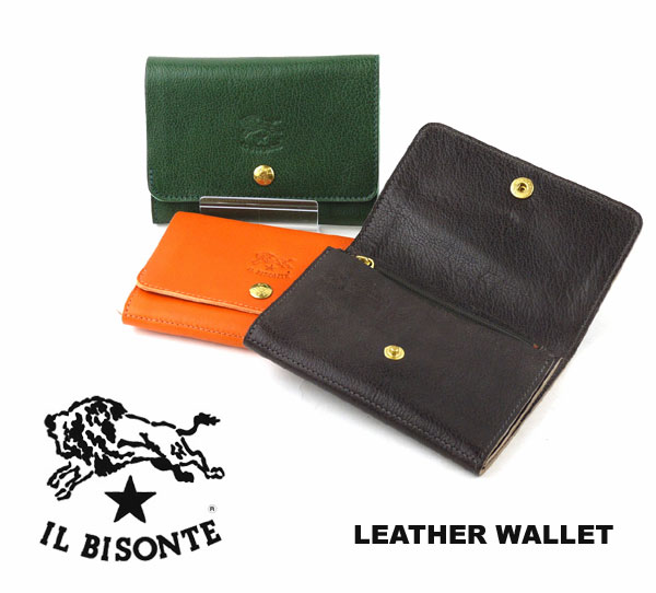 イルビゾンテ IL BISONTE イル・ビゾンテ レザー 二つ折り財布5432300240-0061202【メンズ】【レディース】【楽ギフ_包装】