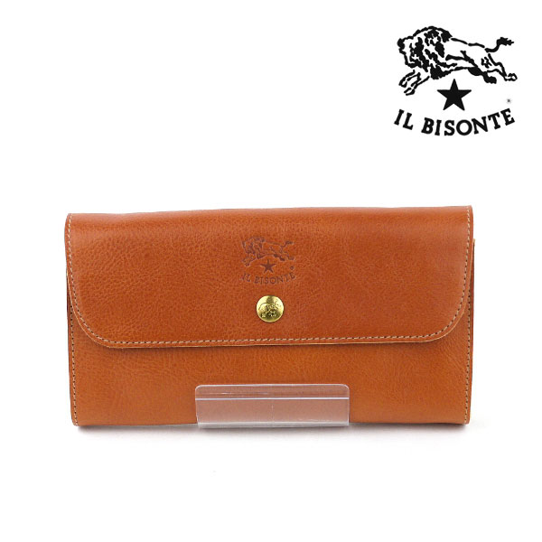 IL BISONTE(イルビゾンテ)レザー フラップ付き 長財布・5432404140-0061401【メンズ】【レディース】【楽ギフ_包装】【小物】【--】