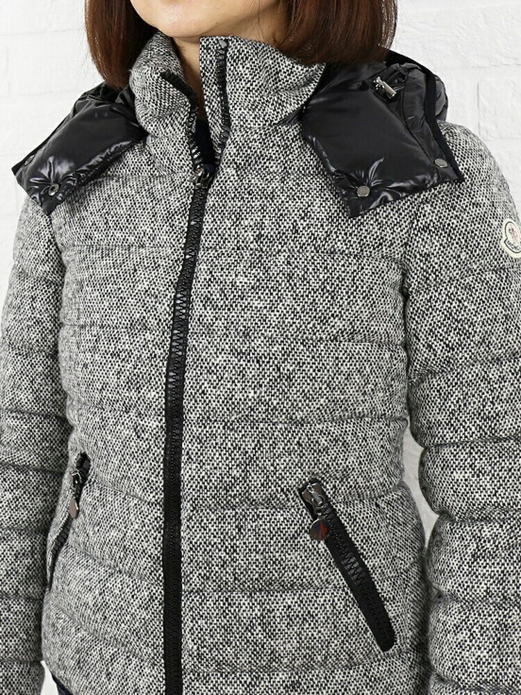 【クーポン対象外】MONCLER(モンクレール)ウールツイード ダウン フード付き スタンドカラー ジャケット “ASTERE”・ASTERE-2011402【レディース】【楽ギフ_包装】