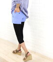 【アスペジ ASPESI】コットン シャンブレー ホットパンツ ショートパンツ・H203-C294-01-0191501【レディース】【春夏アイテム】