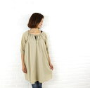 【ドミンゴブロカント D.M.G Brocante】コットン 7分袖 ワンピース “ママンチュニック”・38-126X-1271501【レディース】【last_1】