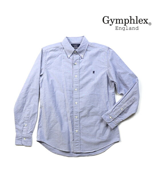 【ジムフレックス Gymphlex】コットン オックスフォード メンズ 長袖 ボタンダウン…...:bleucommebleu:10015259