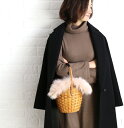 【20%OFFクーポン発行中!】BCB20周年別注*【ヴィオラドーロ VIOLAd'ORO】スプリットラタン×フォックスファー×レザー バケツ型 かごバッグ・V-8148-2781702【レディース】【◎】