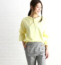 【50%OFF】【ミランカ MyLanka】コットンタイプライター Vネック 袖ギャザー ブラウス プルオーバー・M13104-0041801【レディース】