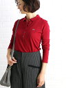 【ラコステ LACOSTE】コットン混 ストレッチ スリムフィット 長袖 ポロシャツ STRETCH MINI PIQUE・PF7841L-0241802【レディース】【■■】【クーポン対象外】