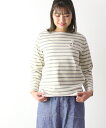 【カイセイドウ 快晴堂】コットン 長袖 ボーダーカットソー セーラー刺繍ボーダーTシ