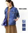【レッドカード RED CARD】コットンデニム オーバーサイズ Gジャン デニムジャケット Popcorn・G007J-2941902【レディース】【◎】
