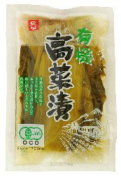 有機・高菜漬 200g ムソー国内産有機栽培の高菜をあっさり味に漬け込んだ、こだわりの逸品。