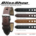 Smooth Hole Style・18mm 20mm 22mm 24mm・White Stitching Flat Profile Italian Calf Leather and Stainless Satin Silver Buckle / 腕時計 ベルト バンド ストラップ イタリアンカーフレザー 型押し ブラック ブラウン ライトブラウン ネイビー