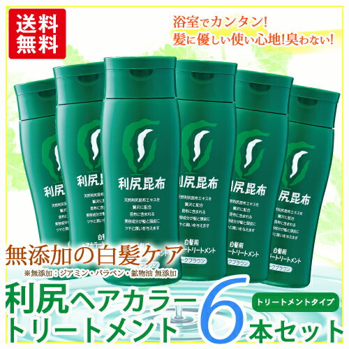 【新色追加！】利尻ヘアカラートリートメント6本セット【お得なまとめ買い白髪染めセット】無添…...:blondie-blond:10000011