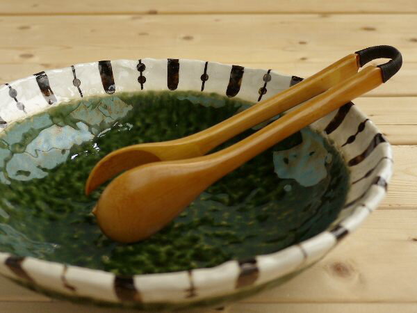 美濃焼 織部十草 大鉢【径26x高7cm】【Bowl made in japan】【bloom-pl...:bloom-plus:10001043