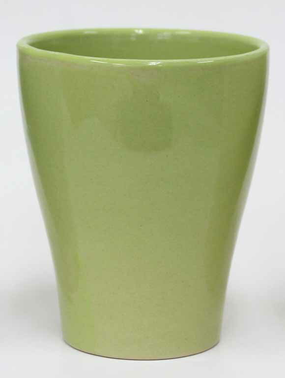 ミニ観葉植物 用　外容器鉢（陶器鉢）「ロングタイプ」 グリーン