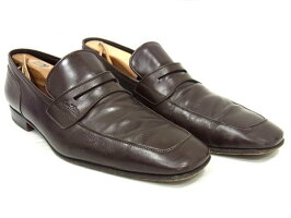 【中古】▽ルイヴィトンLOUISVUITTON▽革靴コインローファーイタリア製