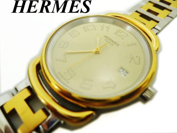 【中古】◆エルメス HERMES◆ プルマン ドレスウォッチ 腕時計マラソンxポイントアップ祭 店内...:blue-store:10000482