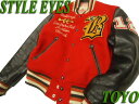 【中古】正規品●東洋 スタイルアイズ●レザー袖革スタジャン・セミデコ
