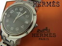 【中古】◇正規品◇エルメス HERMES◇クリッパー 腕時計 CL6.710 箱付 メンズモデル 電池交換済マラソンxポイントアップ祭!店内全品ポイント10倍!