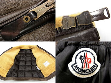 【中古】○美品 激レア○モンクレール リアルムートン ダウンジャケット メンズ MONCLER 正規品 REALMONT レアルモン シープスキンマラソンxポイントアップ祭★店内全品ポイント10倍！