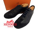 【中古】○良品 エルメス HERMES レザースニーカー レ...