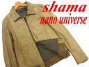 【中古】▼シャマshama 牛革レザー シングルライダースジャケット
