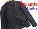 【中古】▼ライトオン バックナンバー 本革 ゴートレザー シングルライダースジャケット Right-on BACK NUMBER メンズ M ブラック 黒 山羊革