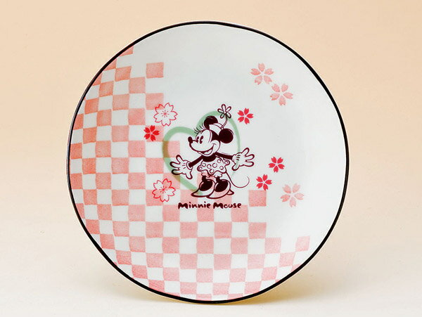 【DISNEY(ディズニー)】　「子供から大人まで世界中で大人気のキャラクター　Micky Mouse(ミッキーマウス)＆Minnie Mouse(ミニーマウス)の食器」　WA-STYLE　中皿（ミニー）