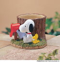 【SNOOPY(スヌーピー)】　「子供から大人まで世界中で愛されるキャラクターグッズ」　プランター（中）3.5号鉢用スヌーピー＆ウッドストック（室内用)　(小物・置物)