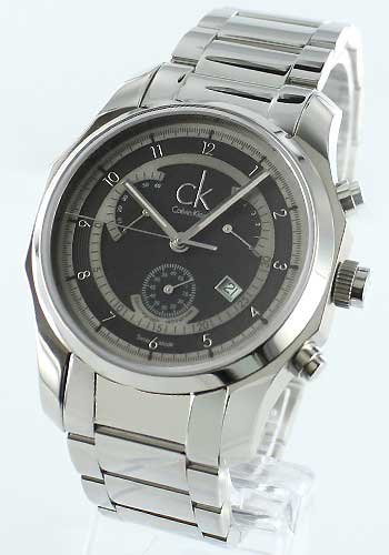 カルバンクライン ビズ レトログラード クロノグラフ ブラック メンズ K.77311.04【腕時計】【時計】