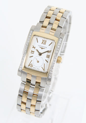 即出荷OK 在庫わずか！サマーバーゲン★ロンジン ドルチェビータ ダイヤベゼル YGコンビ スモールセコンド ホワイト ローマン レディース L5.170.015.6★5年保証付★