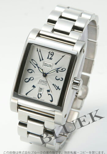 オリス レクタンギュラー デイデイト シルバー メンズ 585-7525-4061【腕時計】【時計】
