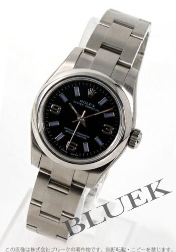 ロレックス Ref.176200 オイスターパーペチュアル ブラック ブルーアラビア レディース【腕時計】【時計】