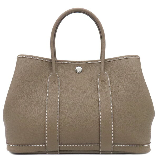 エルメス トートバッグ ガーデンパーティーTPM ネゴンダ グレー グレージュ 中古