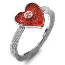 グッチ リング(指輪) アクセサリー レディース バレンティノ ハート シルバー&レッド 455326 J8410 8133 GUCCI