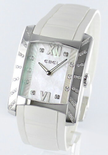 【5年保証付】エベル ブラジリア ダイヤモンド ラバー ホワイト/ホワイトシェル レディース 1215910【腕時計】【時計】